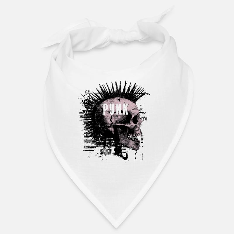Punkrock Mohawk Schädel Bandana