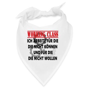 Arbeiterklasse Zahnräder - Bandana - Weiß - Vorne