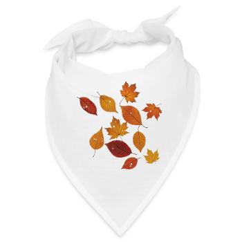 Herbstblätter ohne Rand - Bandana - Weiß - Vorne