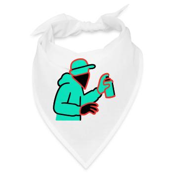 Neon Graffiti Sprayer - Bandana - Weiß - Vorne