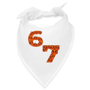 HALLOWEEN KÜRBIS SECHS SIEBEN - Bandana - Weiß - Vorne