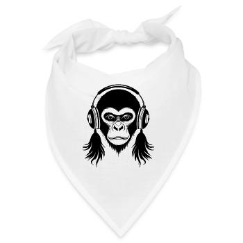 Wild Affenkopf Party Groove Edition Shirt - Bandana - Weiß - Vorne
