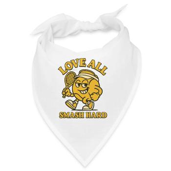 LOVE ALL SMASH HARD - Bandana - Weiß - Vorne