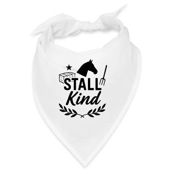 Stallkind, Pferd, lustig - Bandana - Weiß - Vorne