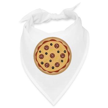 Peperoni-Pizza - Bandana - Weiß - Vorne
