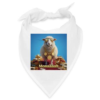 Bling Schaf mit Münzketten - Bandana - Weiß - Vorne