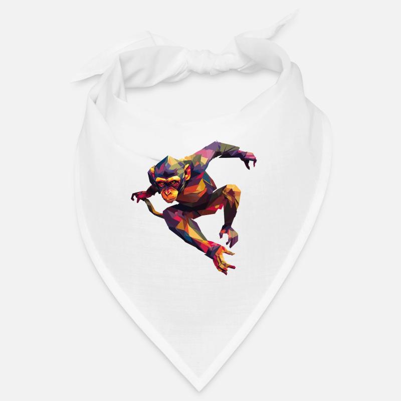 Singe polygone dans le saut : Color rush Bandana