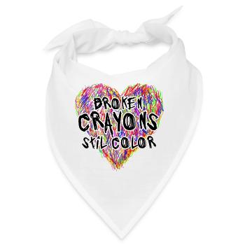 Broken Crayons Still Color Mental Health Awareness - Bandana - Weiß - Vorne