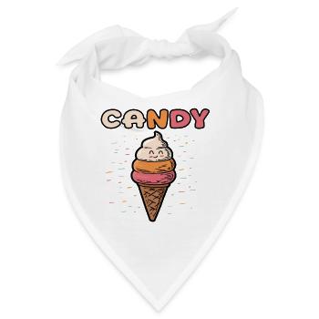 Eiscreme - candy - Bandana - Weiß - Vorne