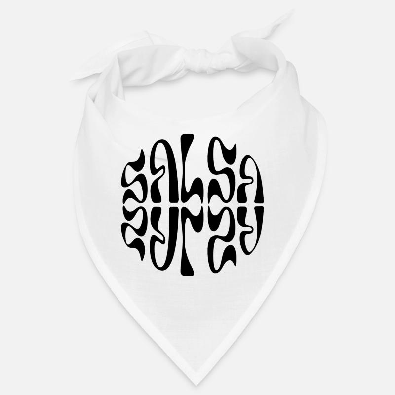 Typografisches Salsa-Logo-Design Bandana
