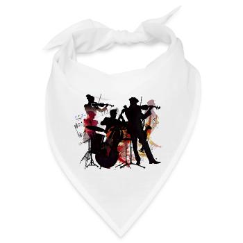 Bandensilhouette Farbexplosion - Bandana - Weiß - Vorne