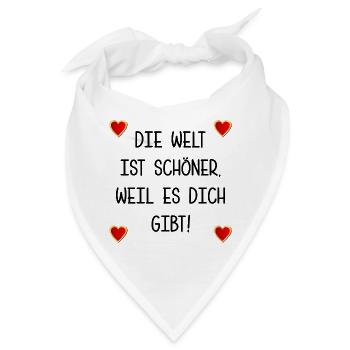 BEZIEHUNG FREUNDSCHAFT SPRÜCHE - Bandana - Weiß - Vorne