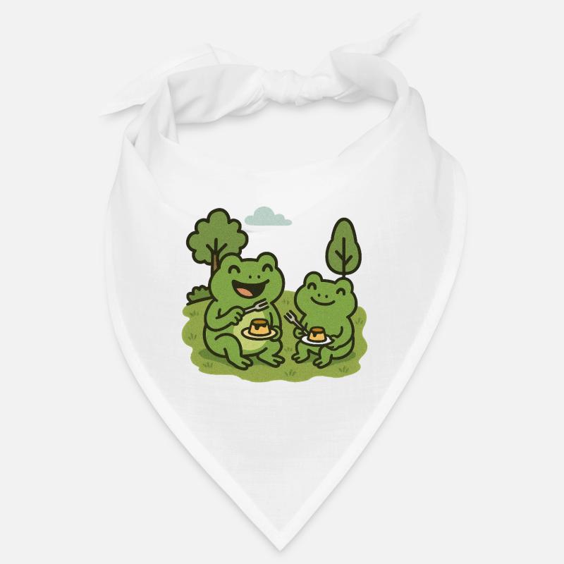 Eating pudding with a fork - frogs Bandana