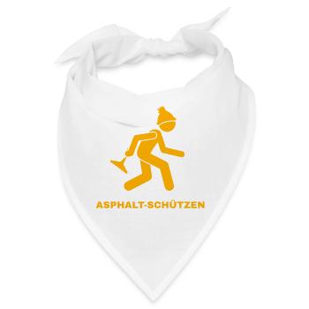 Asphalt-Schützen orange - Bandana - Weiß - Vorne