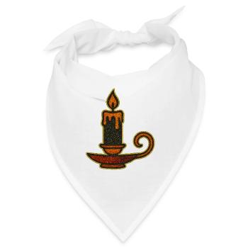 Flammendes Öllampen-Design - Bandana - Weiß - Vorne