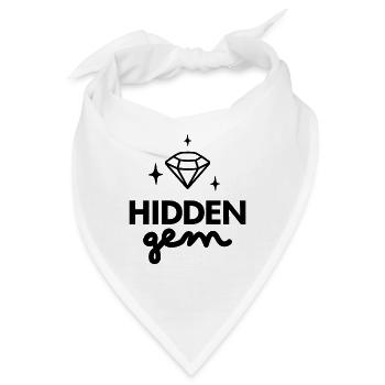 Verstecktes Edelstein-Diamant-Logo - Bandana - Weiß - Vorne