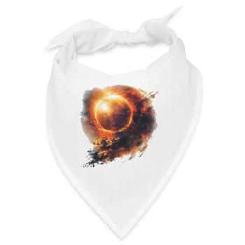 Sonnenfeuer Orb Kunst - Bandana - Weiß - Vorne