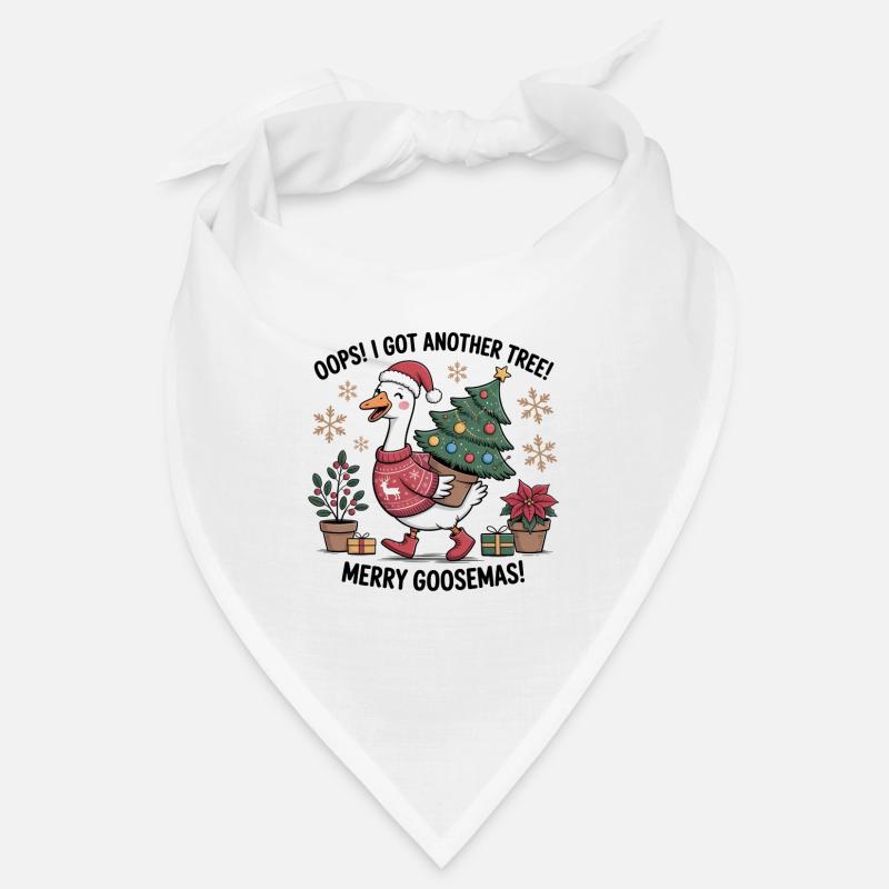 Weihnachtsstorch mit Baum und Weihnachtsgeschenken Bandana