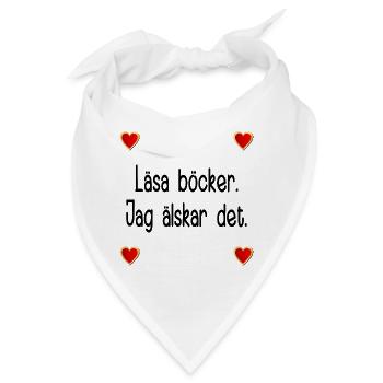 Bücher lesen - ich liebe es - Bandana - Weiß - Vorne