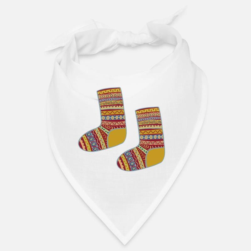 Colorful Fair Isle Patterned Socks Bandana