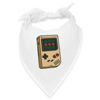 Retro Gameboy Herzdesign - Bandana - Weiß - Vorne