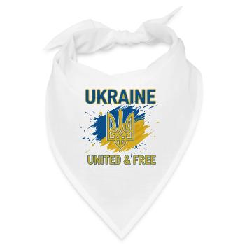 Ukraine Einheit und Freiheit - Bandana - Weiß - Vorne