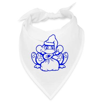Frosch Weihnachtsmann Weihnachten Mütze Geschenk - Bandana - Weiß - Vorne