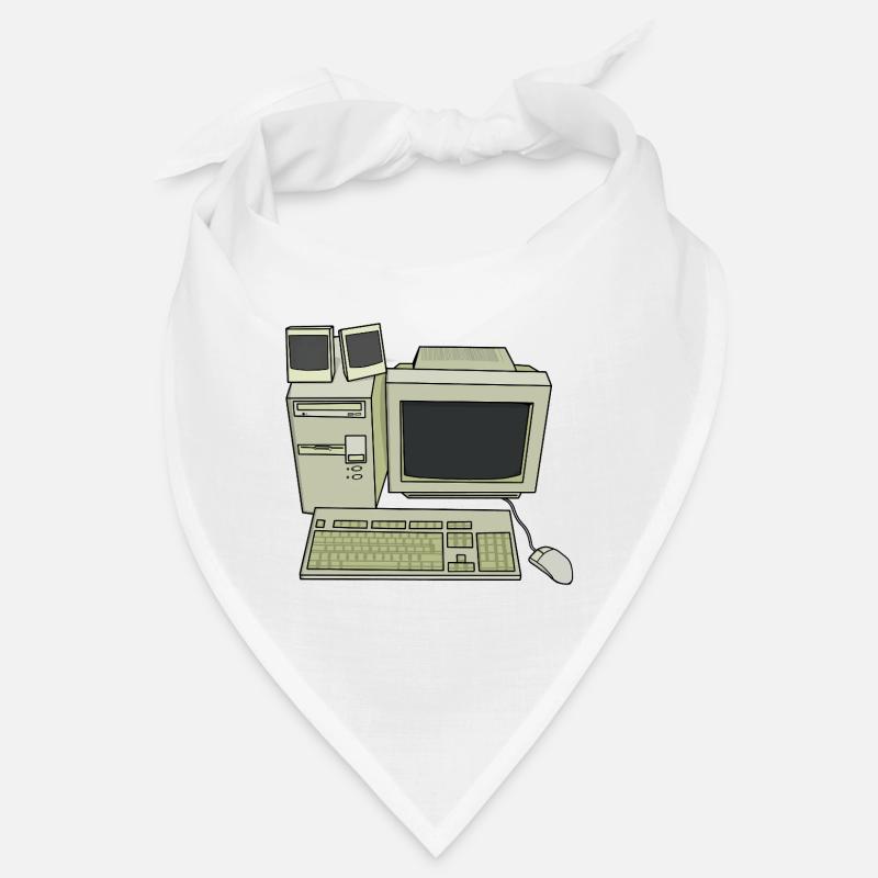 Retro Computer Desk Einrichtung - Bandana - Weiß