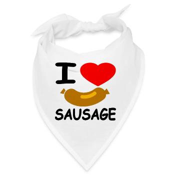 Bratwurst - Bandana - Weiß - Vorne