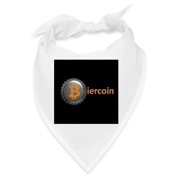 Biercoin Bitcoin Flaschenverschluss - Bandana - Weiß - Vorne