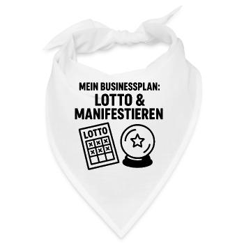 Mein Businessplan Lotto Manifestieren - Bandana - Weiß - Vorne