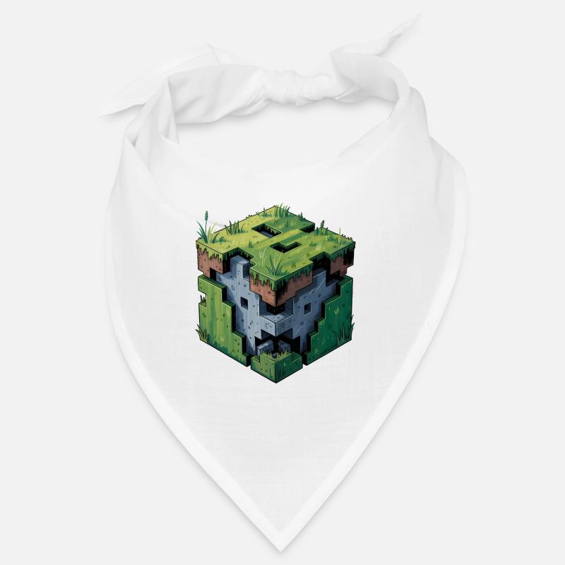 Dirt Block - Cool Low Poly Logo Bandana