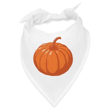 Kürbis Illustration Vintage Herbst - Bandana - Weiß - Vorne