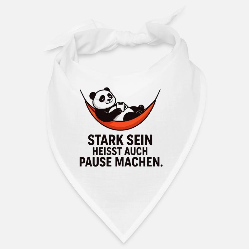 Panda Pause Kraft Spruch Bandana