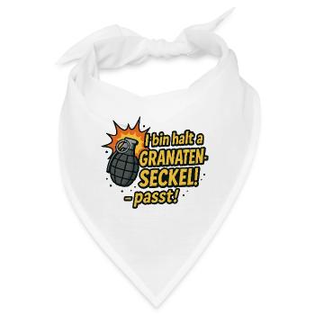 Granaten-Seckel Spruch T-Shirt - Bandana - Weiß - Vorne
