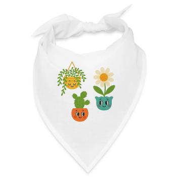 Fröhliche Topfpflanzen Trio - Bandana - Weiß - Vorne