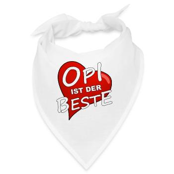 OPI IST DER BESTE - Bandana - Weiß - Vorne