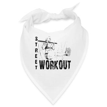 Street workout girl - Bandana - Weiß - Vorne