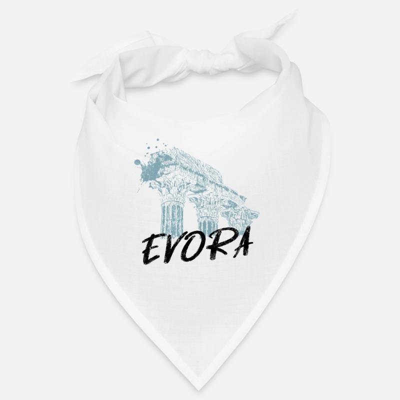 Illustration monochrome du temple romain d’Évora Bandana