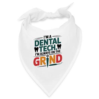 Dentallabor Porzellan Pinsel Kunst - Bandana - Weiß - Vorne