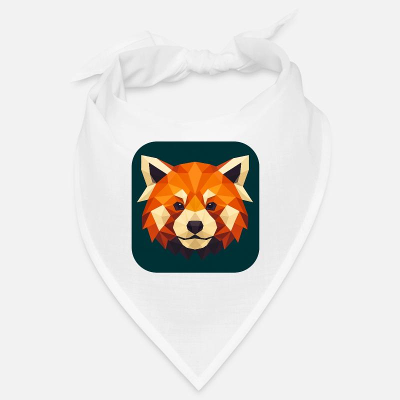 Roter Panda Kopf Low Poly Bandana