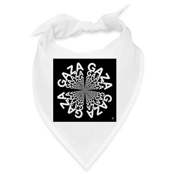 Hypnotische typografische Spirale - Bandana - Weiß - Vorne