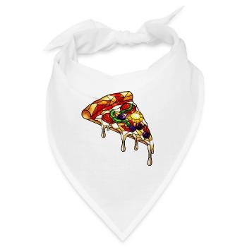 Bunte Pizza bunter mix: Alles Drauf im Comic-Stil - Bandana - Weiß - Vorne
