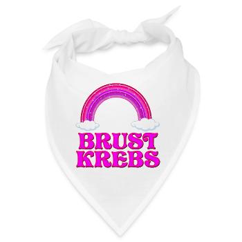 BRUSTKREBS REGENBOGEN - Bandana - Weiß - Vorne