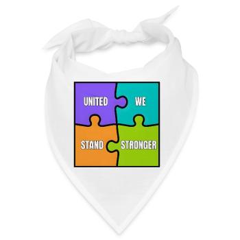 VEREINT SIND WIR STÄRKER - Bandana - Weiß - Vorne