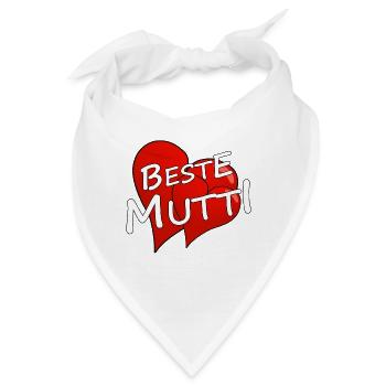 BESTE MUTTI - Bandana - Weiß - Vorne