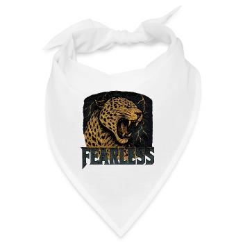Furchtloser Leopard Power Design - Bandana - Weiß - Vorne