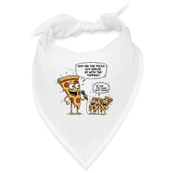 Pizza Comedy Pun – Lustiger Foodie Witz - Bandana - Weiß - Vorne