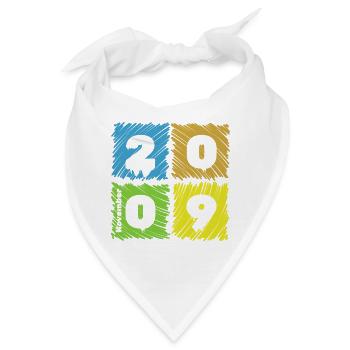 16. Geburtstag Farbige Patches since 11/2009 - Bandana - Weiß - Vorne