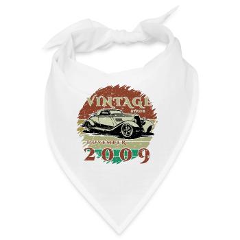 16. Geburtstag - Klassiker - Vintage since 11/2009 - Bandana - Weiß - Vorne